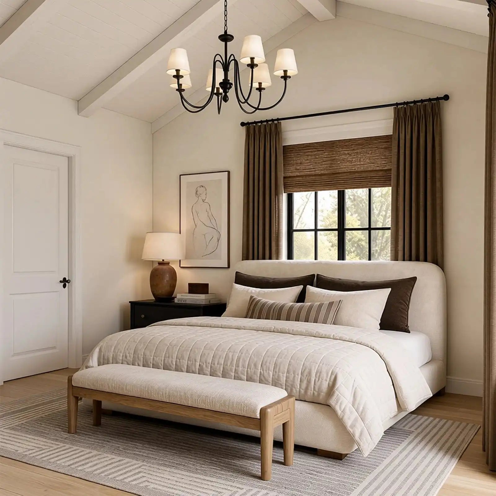 Preston Grid Jacquard Cotton Blend Curtains