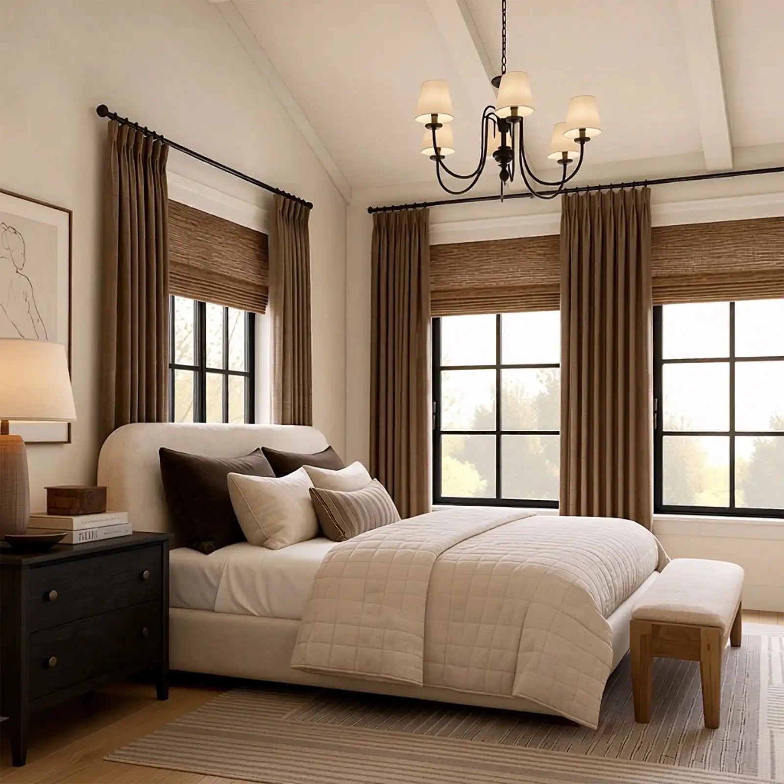 Preston Grid Jacquard Cotton Blend Curtains