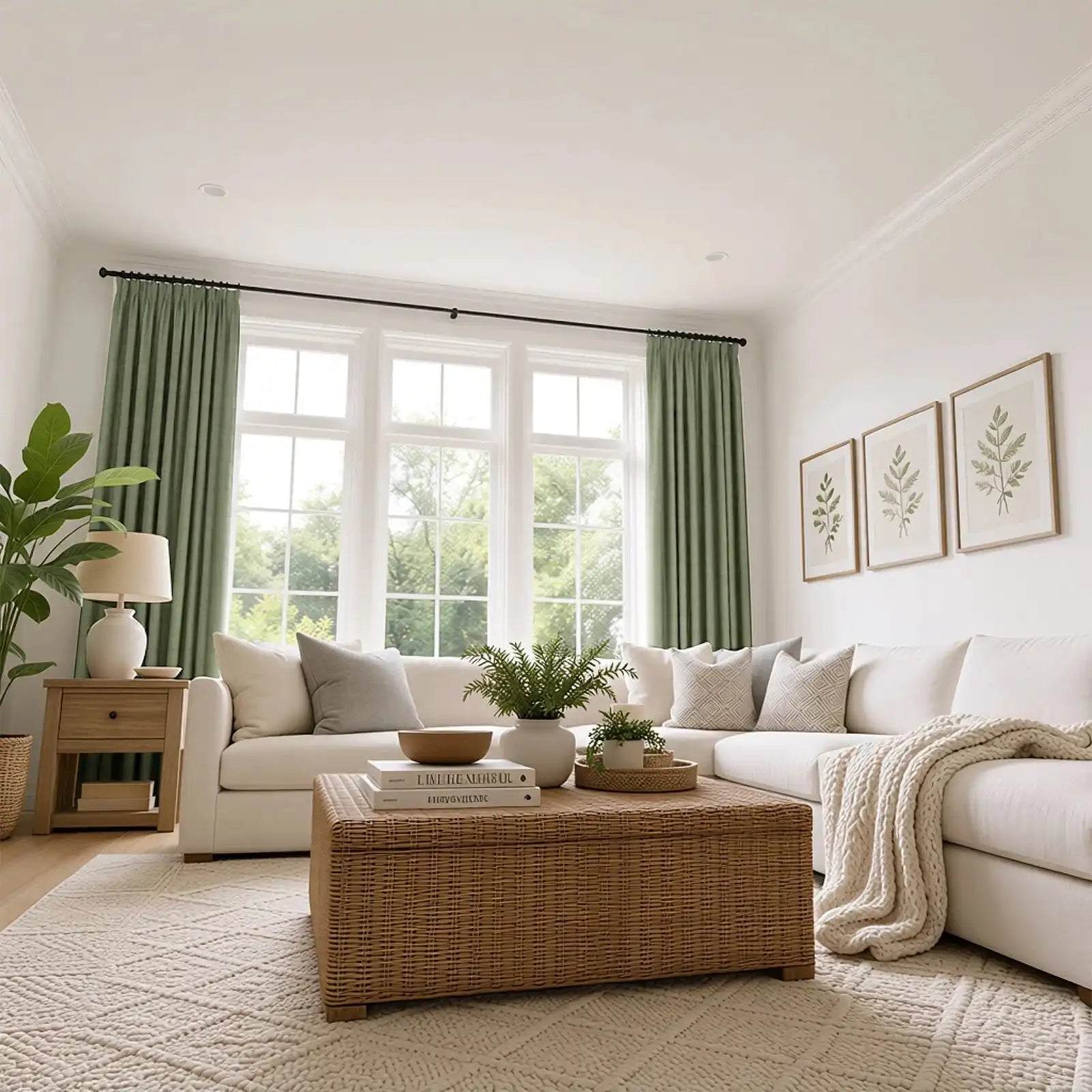 Preston Grid Jacquard Cotton Blend Curtains
