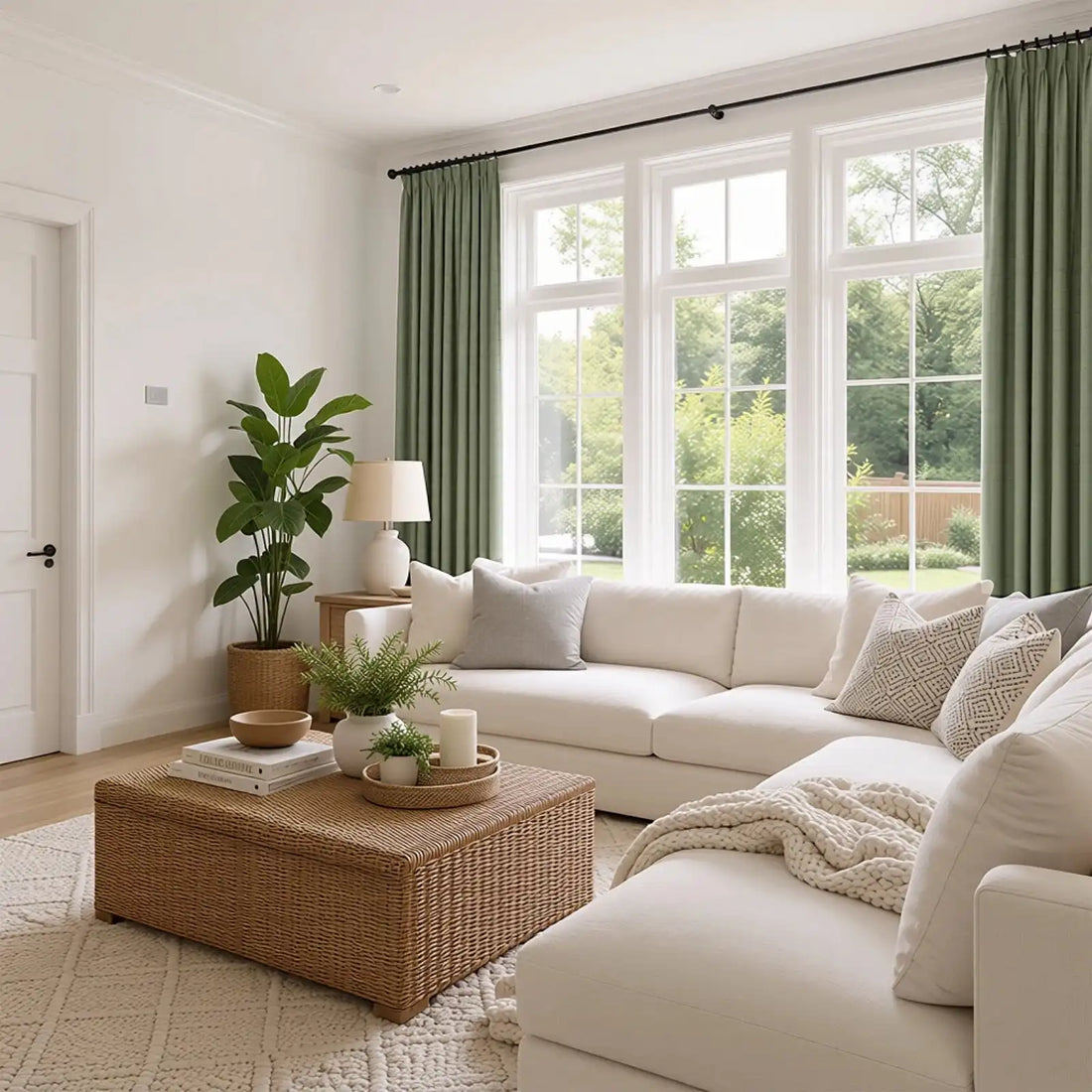 Preston Grid Jacquard Cotton Blend Curtains