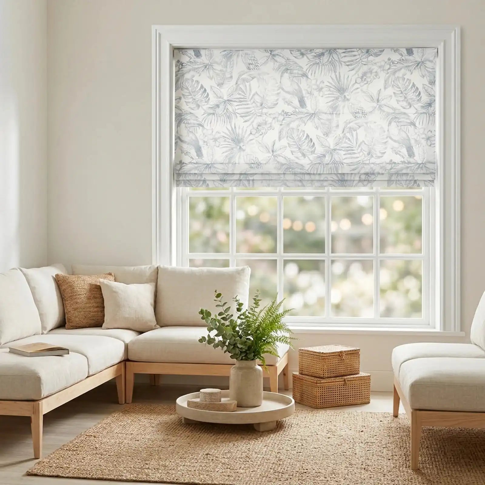 Remy Printed Bird Premium Roman Shades