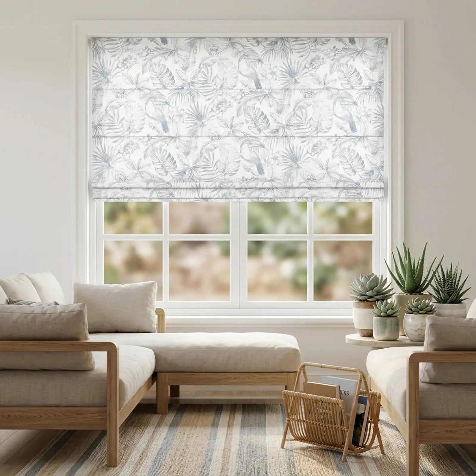 Remy Printed Bird Premium Roman Shades