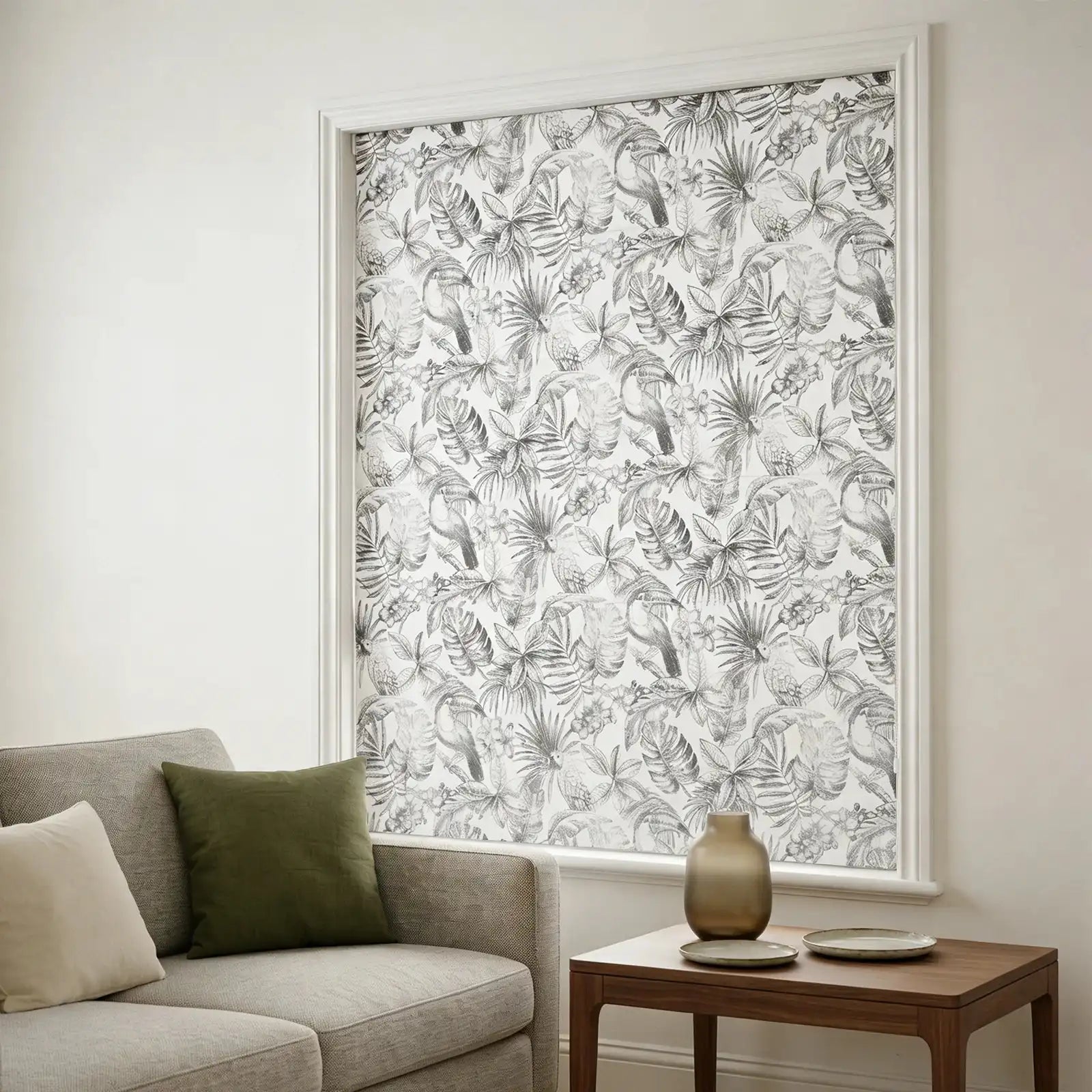 Remy Printed Bird Premium Roman Shades
