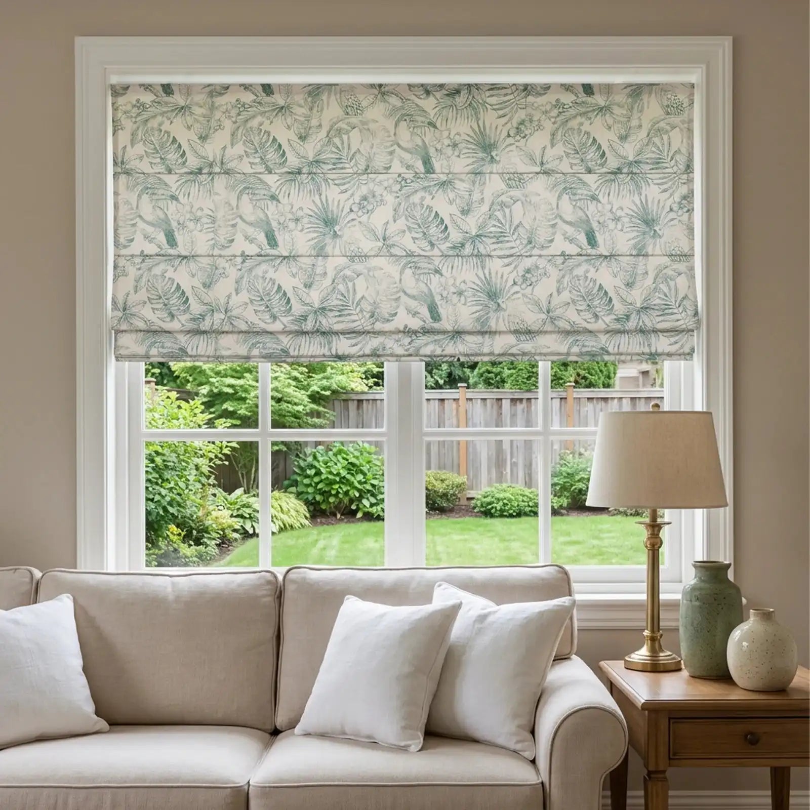 Remy Printed Bird Premium Roman Shades