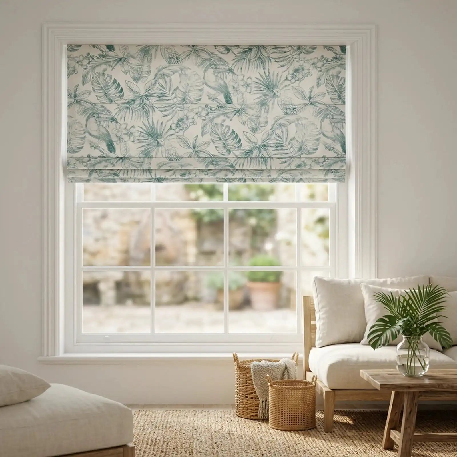 Remy Printed Bird Premium Roman Shades