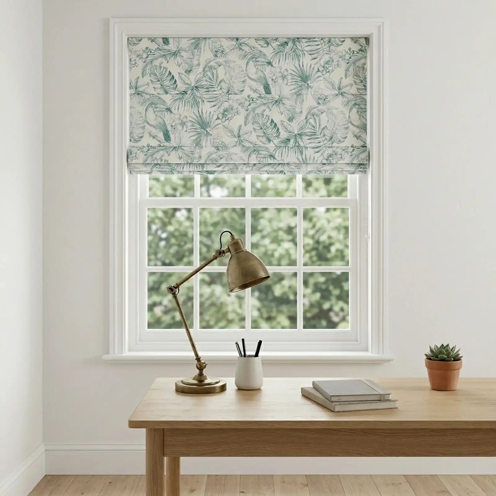 Remy Printed Bird Premium Roman Shades