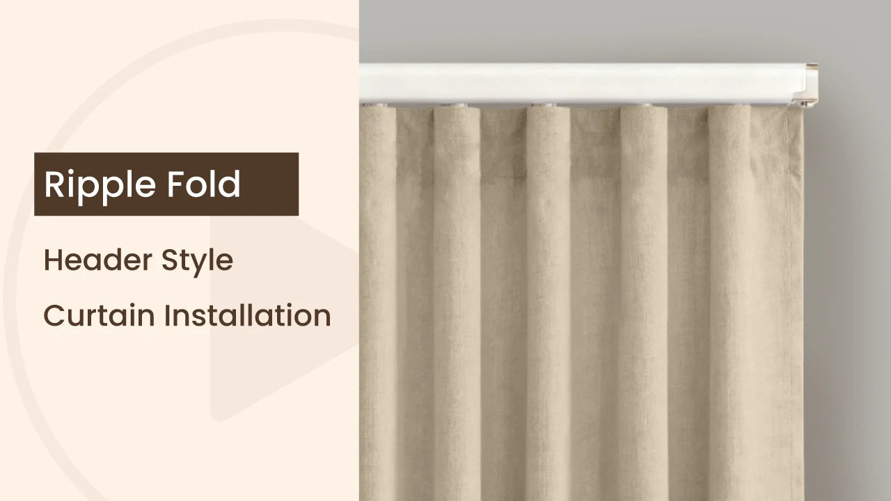 Ripple Fold Header Curtain Installation