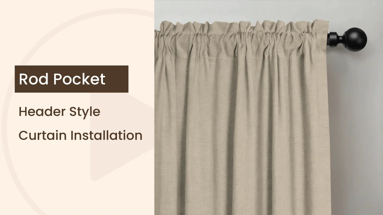 Rod Pocket Header Curtains Installation