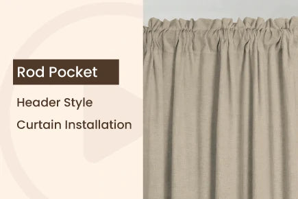 Rod Pocket Header Style Curtain Installation web