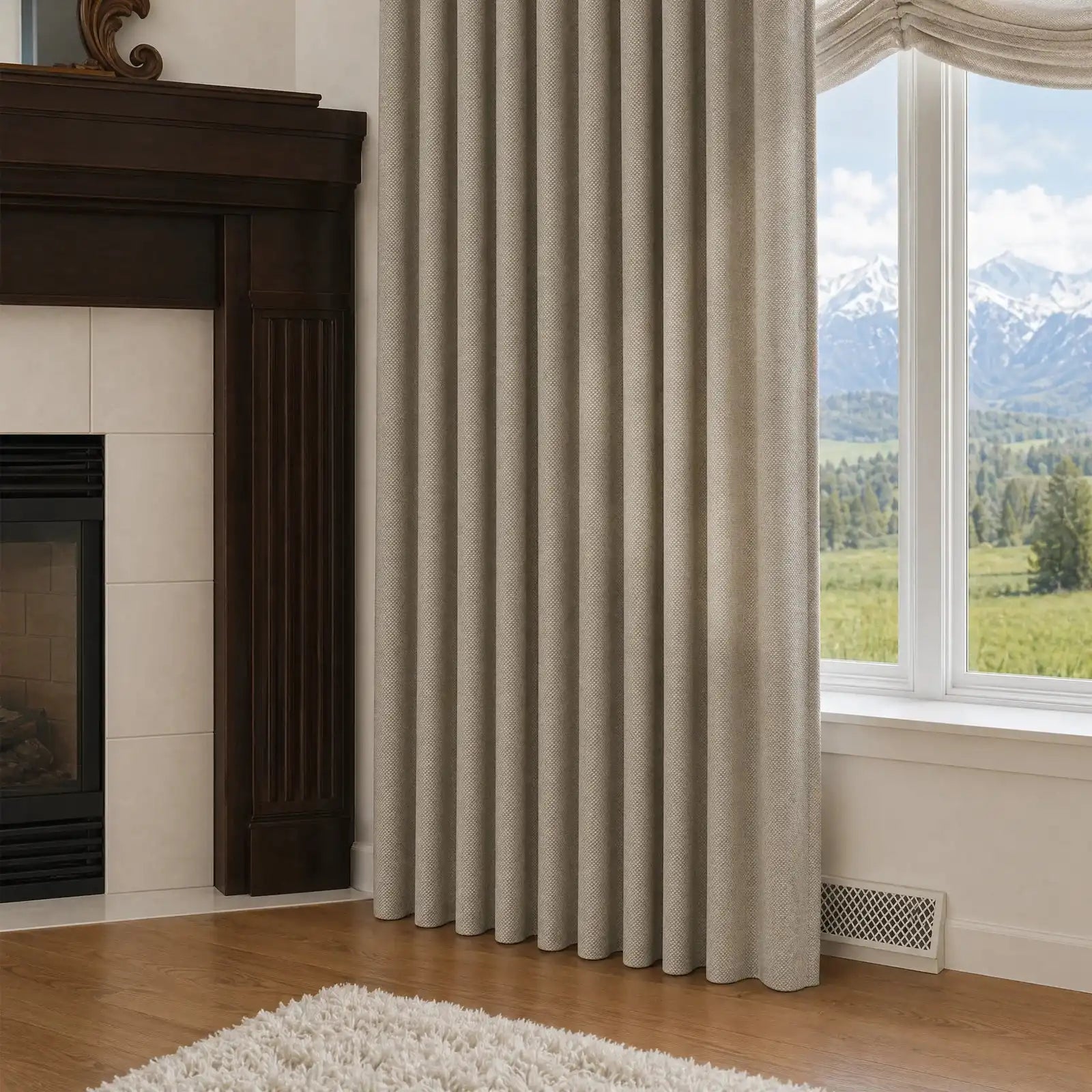 Rupert Cashmere Texture Curtains