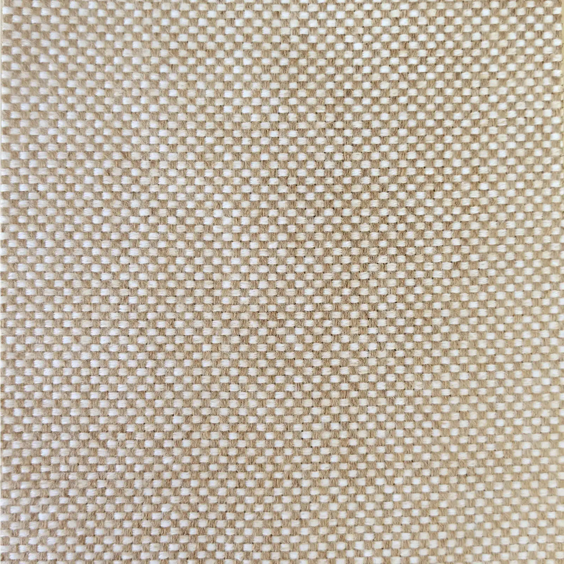 A detailed close-up shot of the yellow and white woven curtain fabric neatly folded in layers, highlighting the thick texture and clean edges of the material.