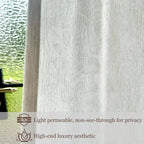 Samuel Floral Jacquard Linen Blend Sheer Curtains