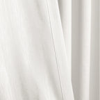 High quality hem stitches and edge tailoring details on premium White Sarah Semi Sheer Curtains