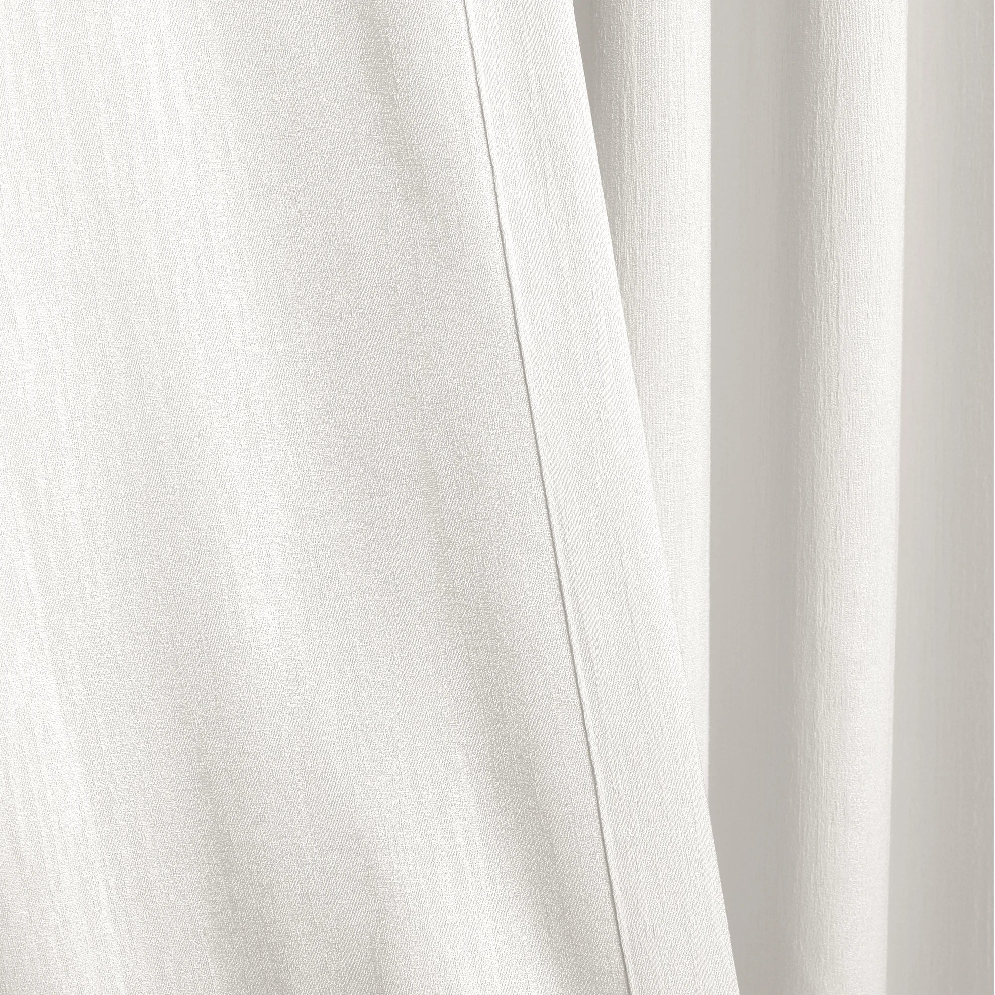 High quality hem stitches and edge tailoring details on premium White Sarah Semi Sheer Curtains