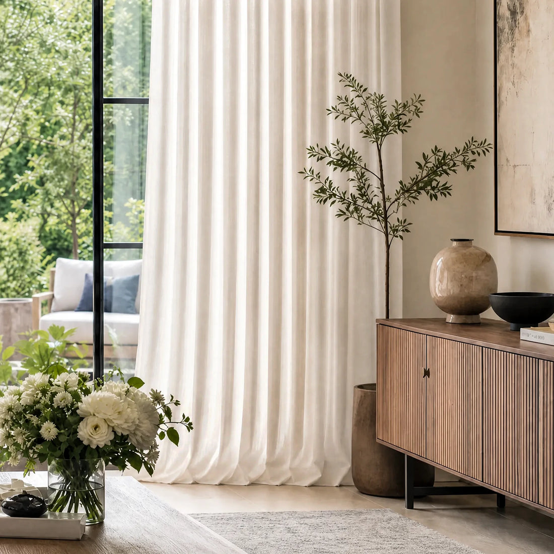 Sarah Semi Sheer Curtains