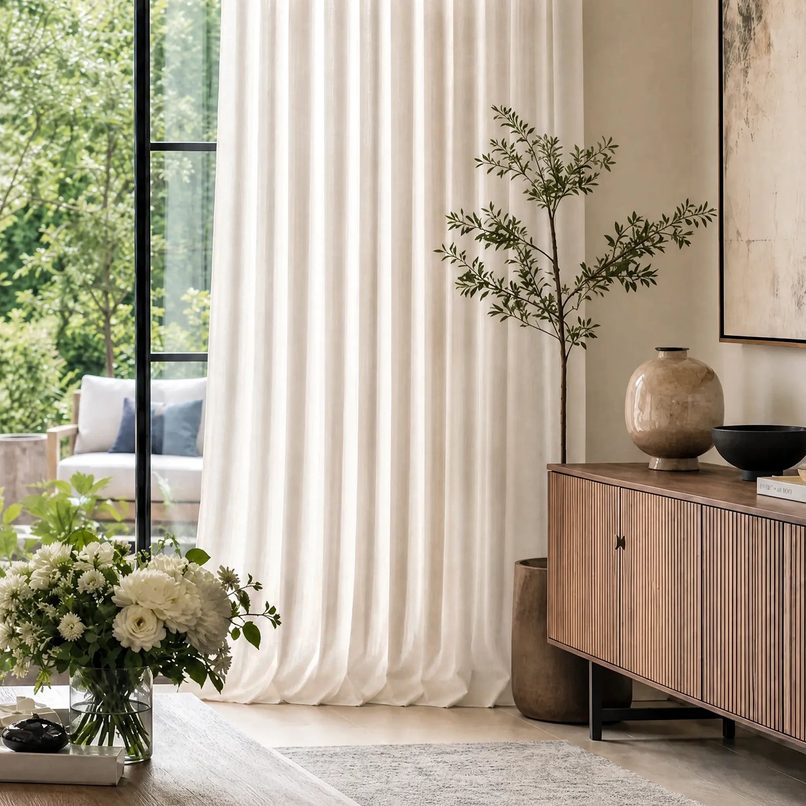 Sarah Semi Sheer Curtains