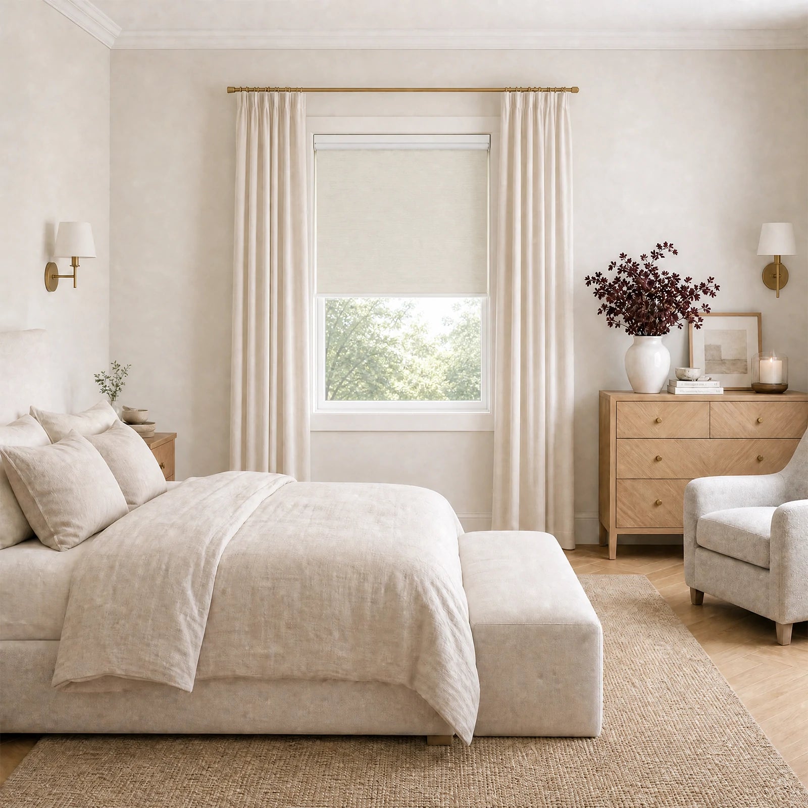 Seth Motorized 100% Blackout Roller Shades