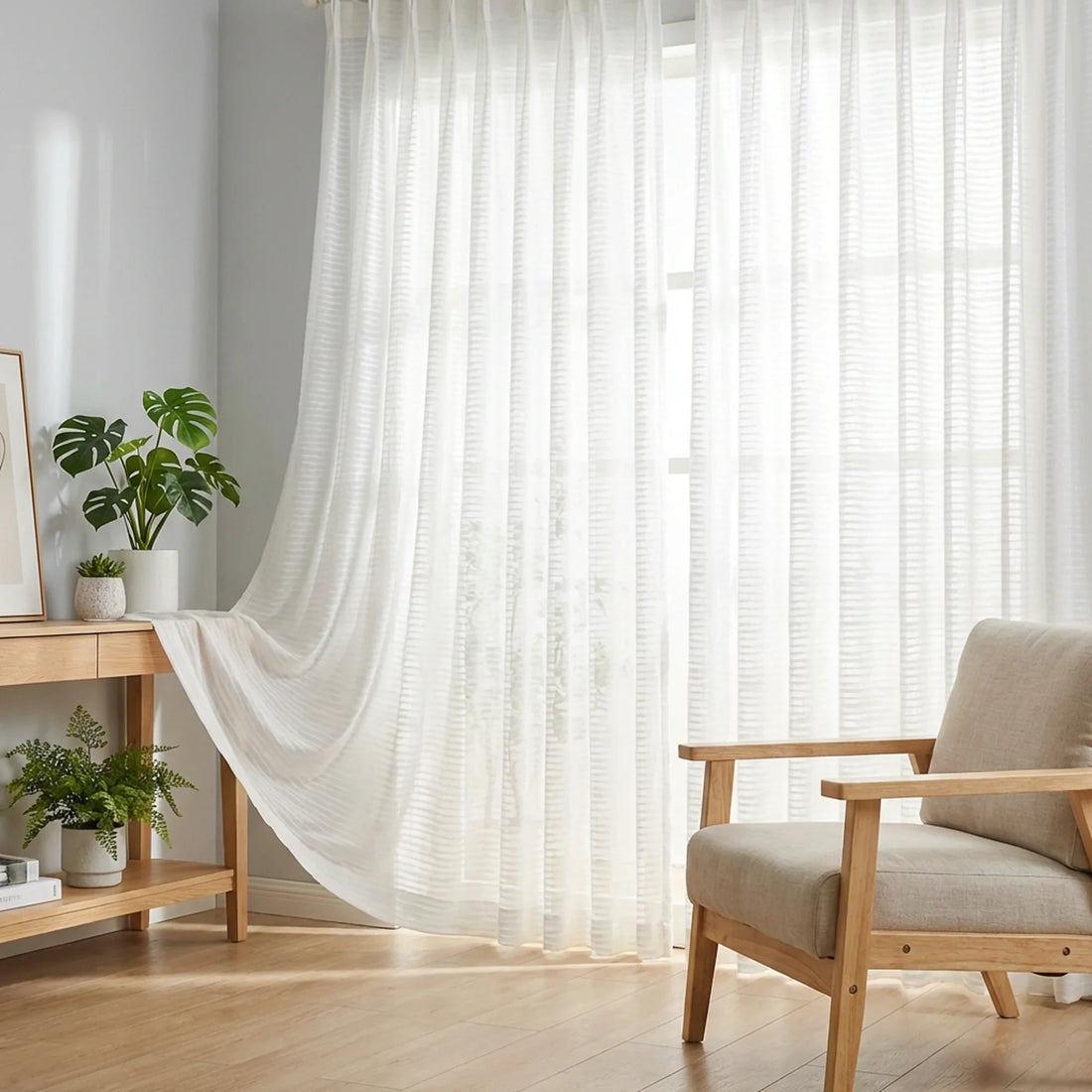 Sheila Cotton Semi Sheer Curtains