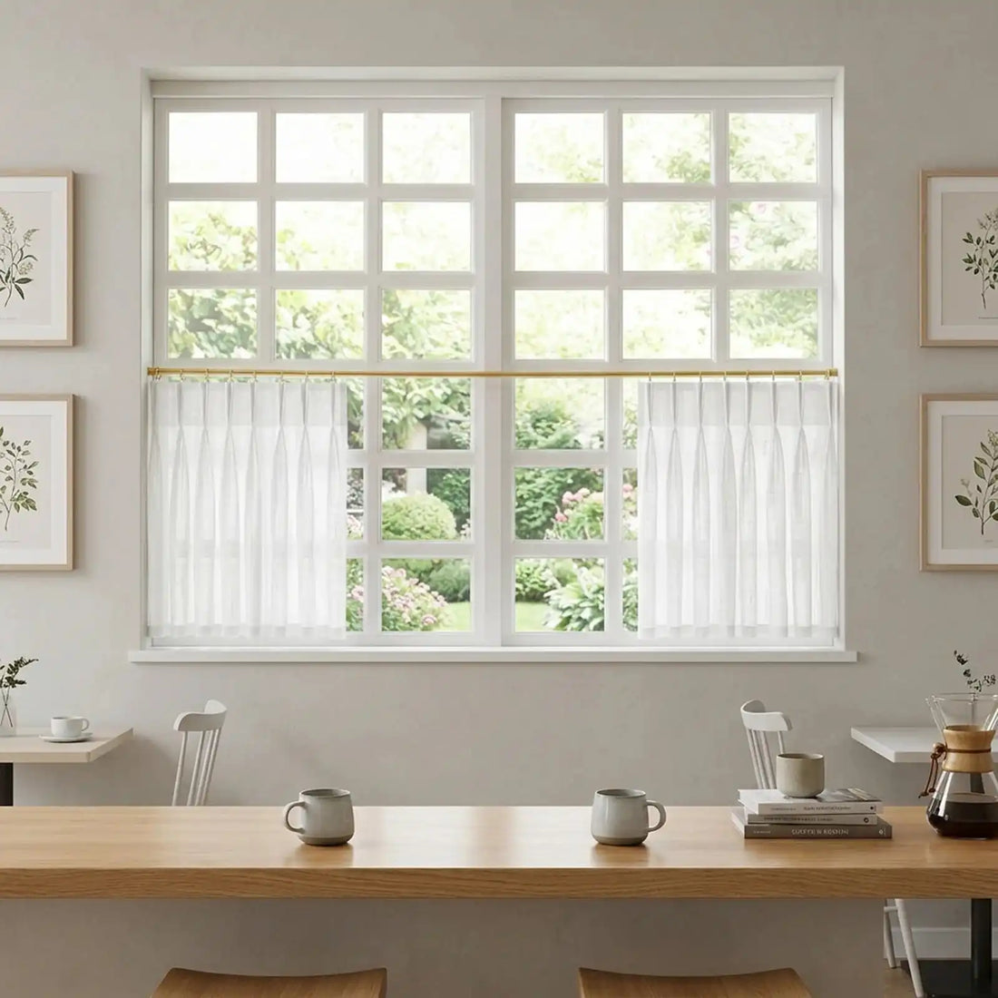 Ayla Semi Sheer Cafe Curtains