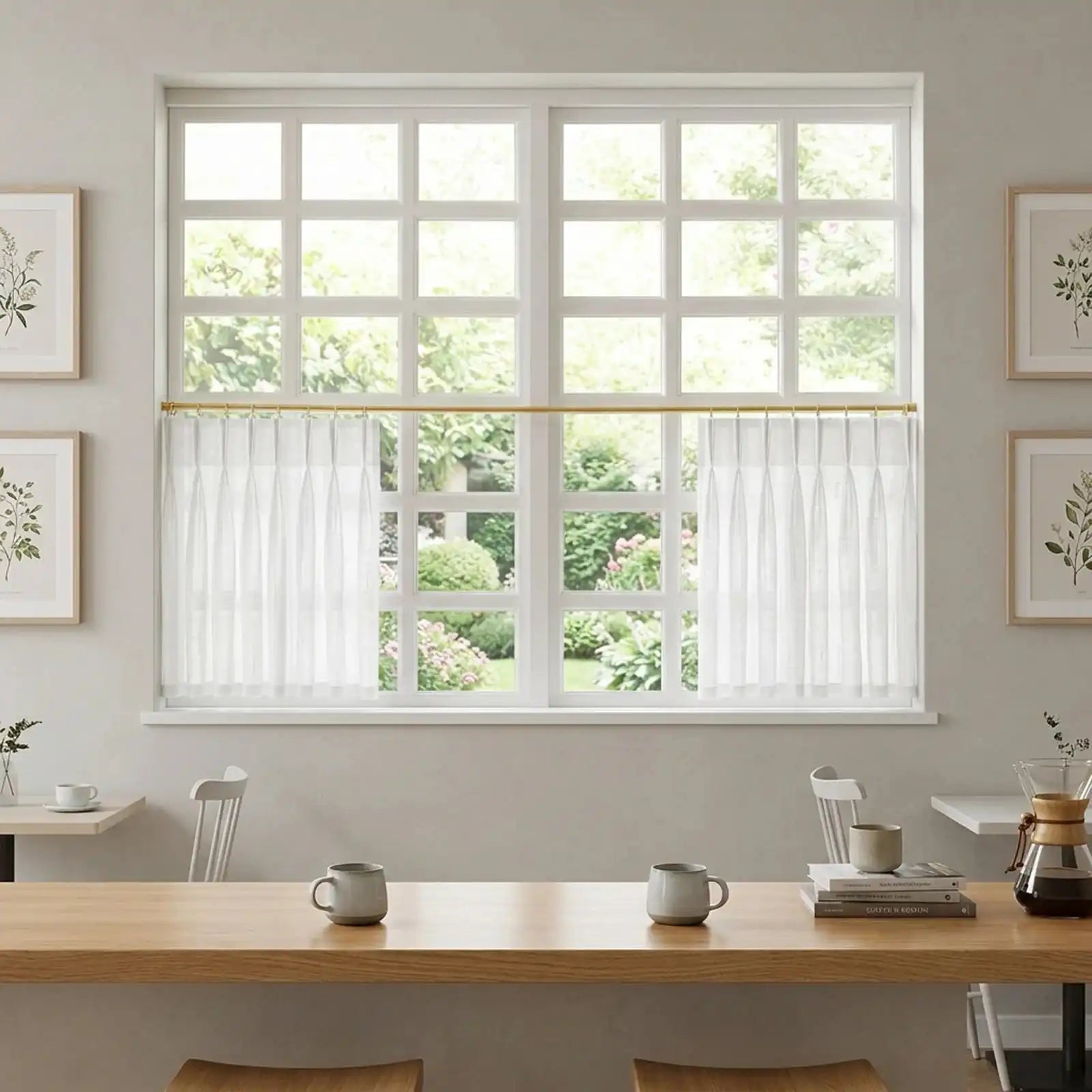 Ayla Semi Sheer Cafe Curtains