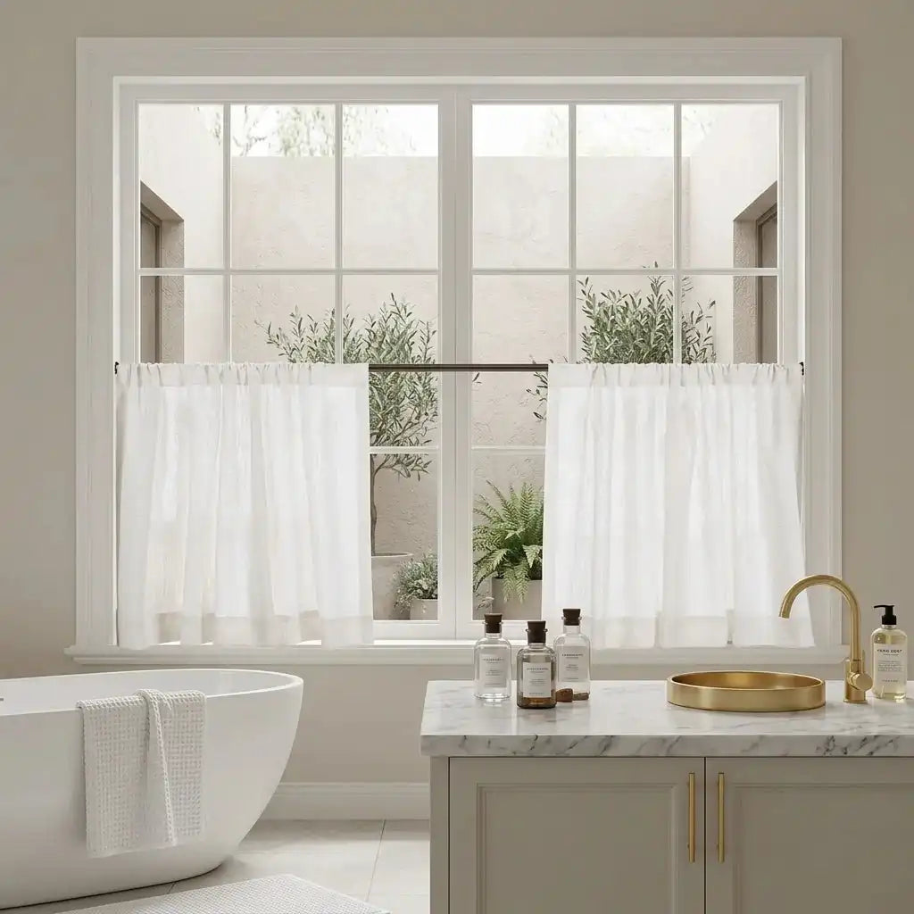 Ayla Semi Sheer Cafe Curtains