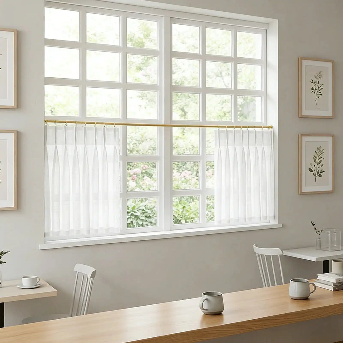 Ayla Semi Sheer Cafe Curtains
