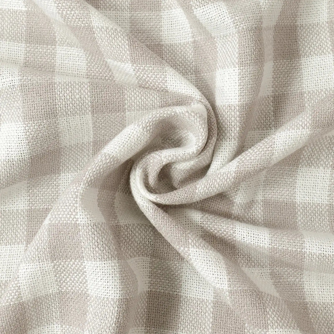 Simon Plaid Linen Textured Curtains