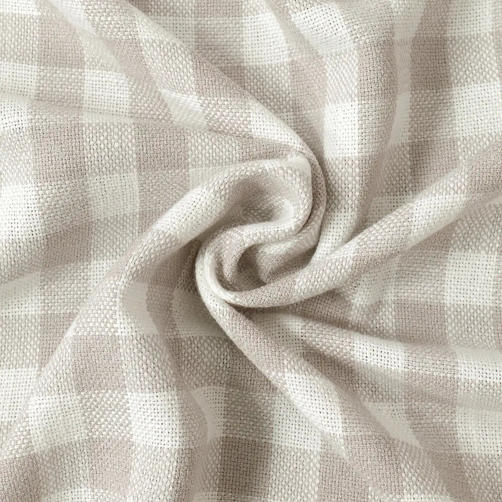 Simon Plaid Linen Textured Curtains