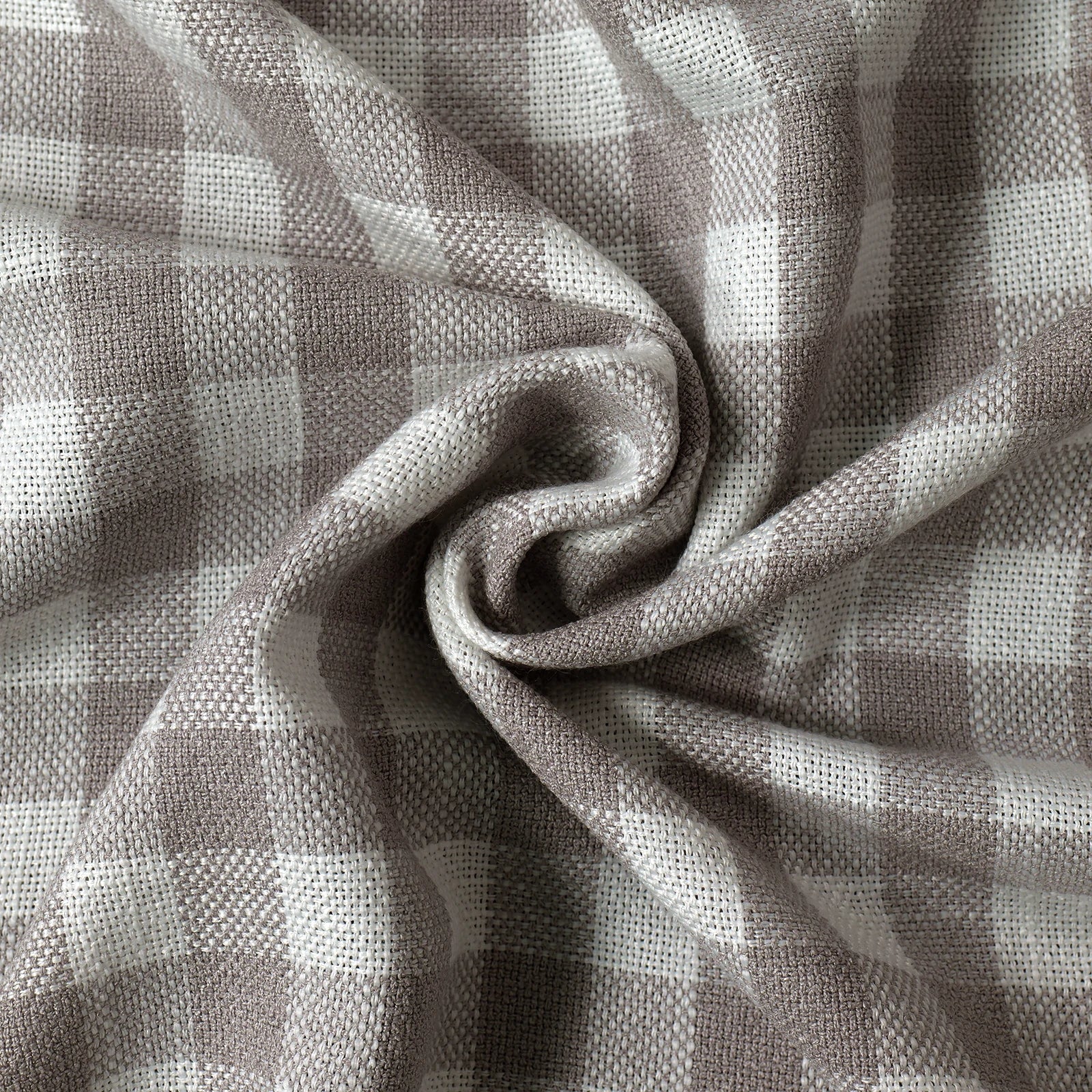 Simon Plaid Linen Textured Curtains