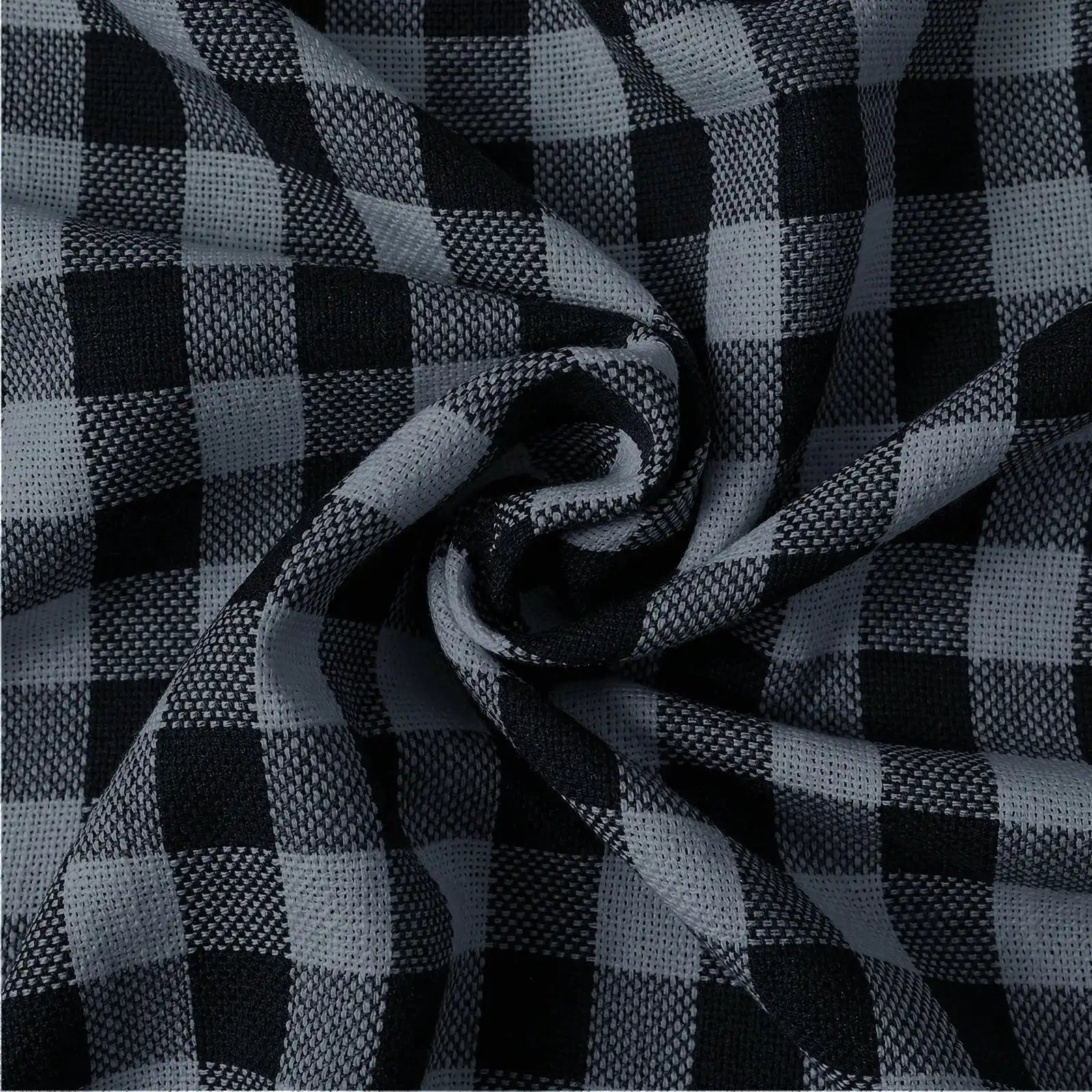 Simon Plaid Linen Textured Curtains