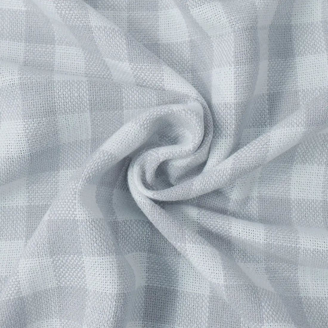 Simon Plaid Linen Textured Curtains