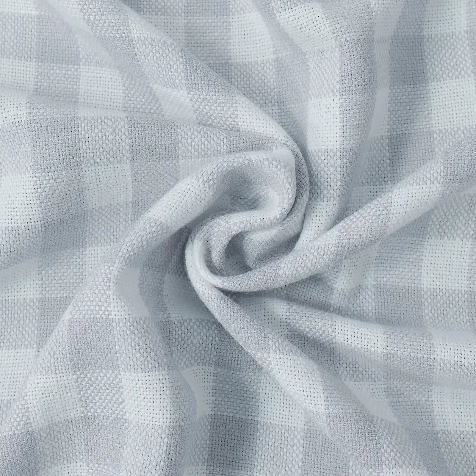 Simon Plaid Linen Textured Curtains
