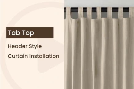 Tab Top Heade Style Curtain Installation web