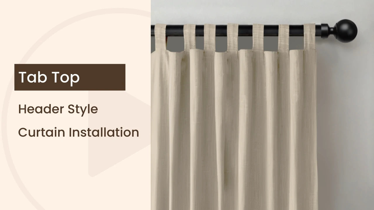Tab Top Header Curtains Installation