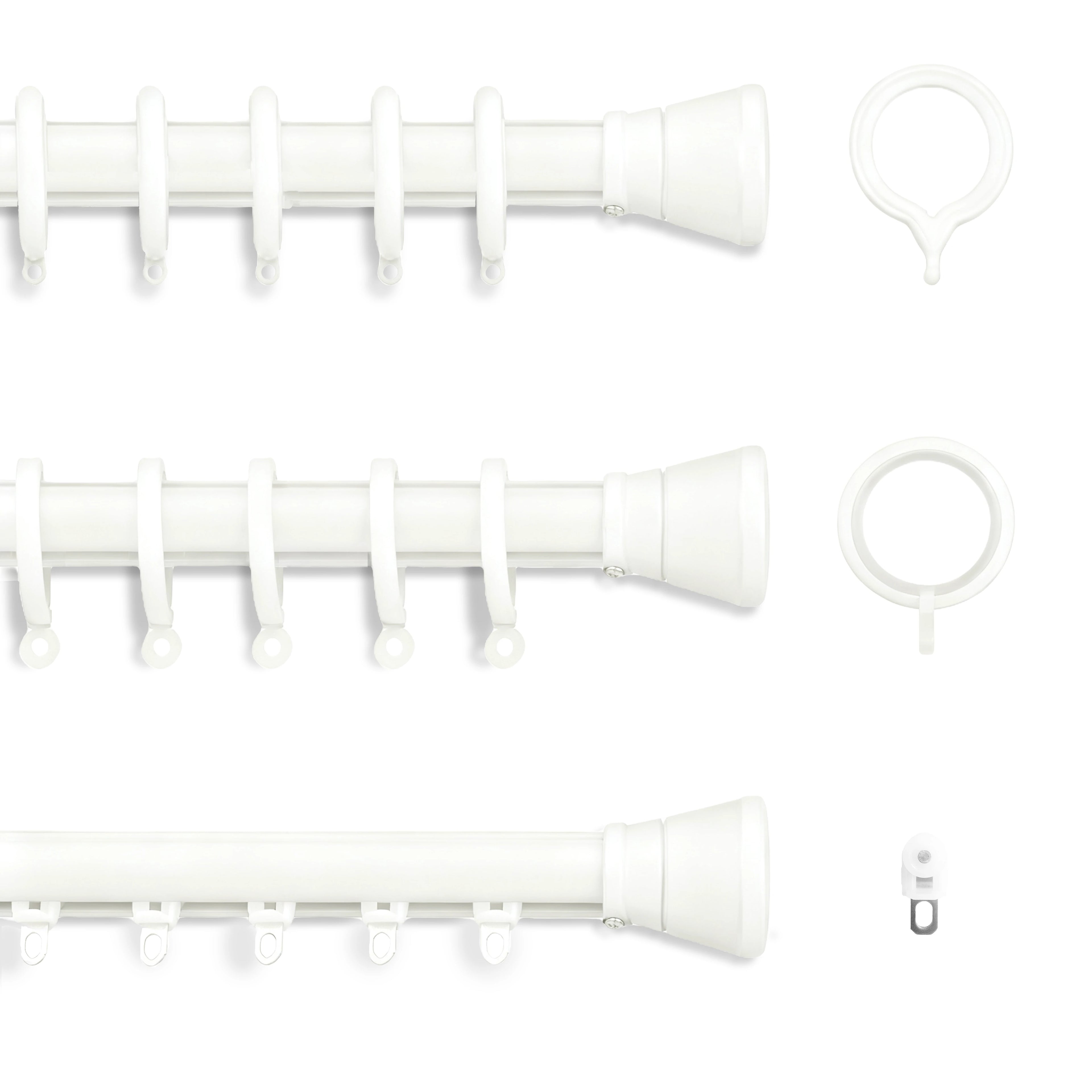 three kinds of white ring options