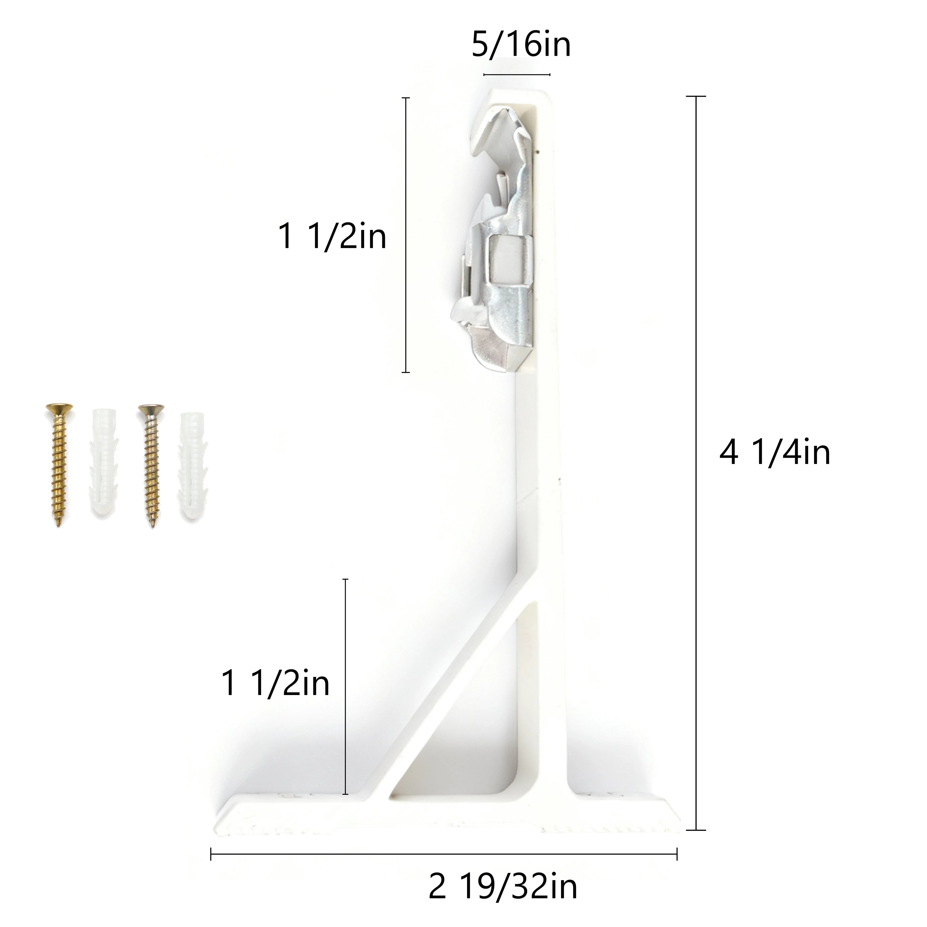 Tagore custom curtain rod white accessories dimensions