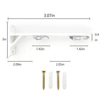 Tagore custom curtain rod white accessories (horizontal view)