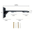 Tagore custom curtain rod black accessories (horizontal view)