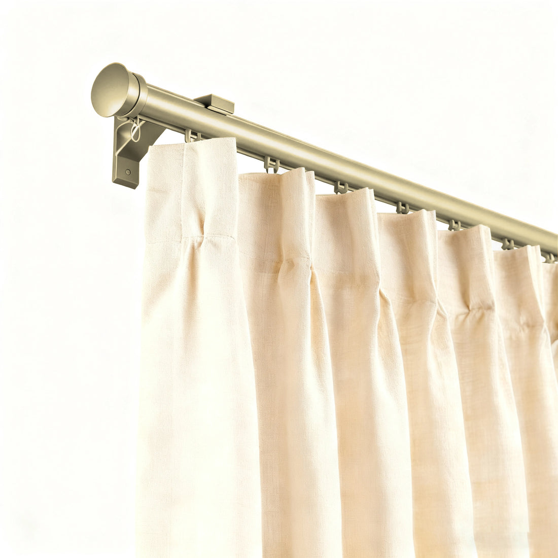 Tagore custom curtain gold rod design rendering