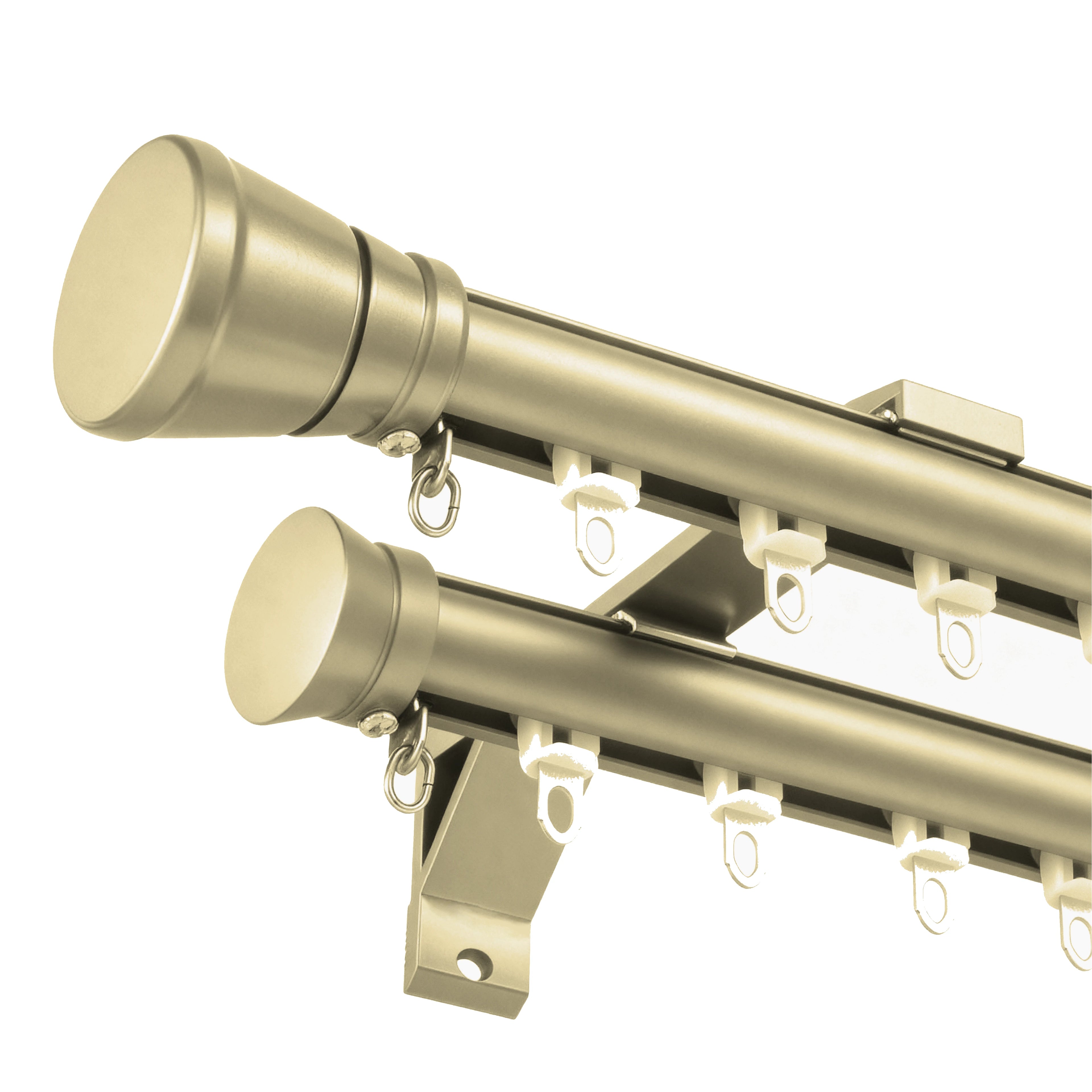 Tagore custom-designed gold double-pole design rendering