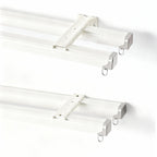 Custom Curtain White Tracks Dual Track Bars