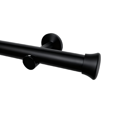 Custom curtain rods with wall-mounted installation