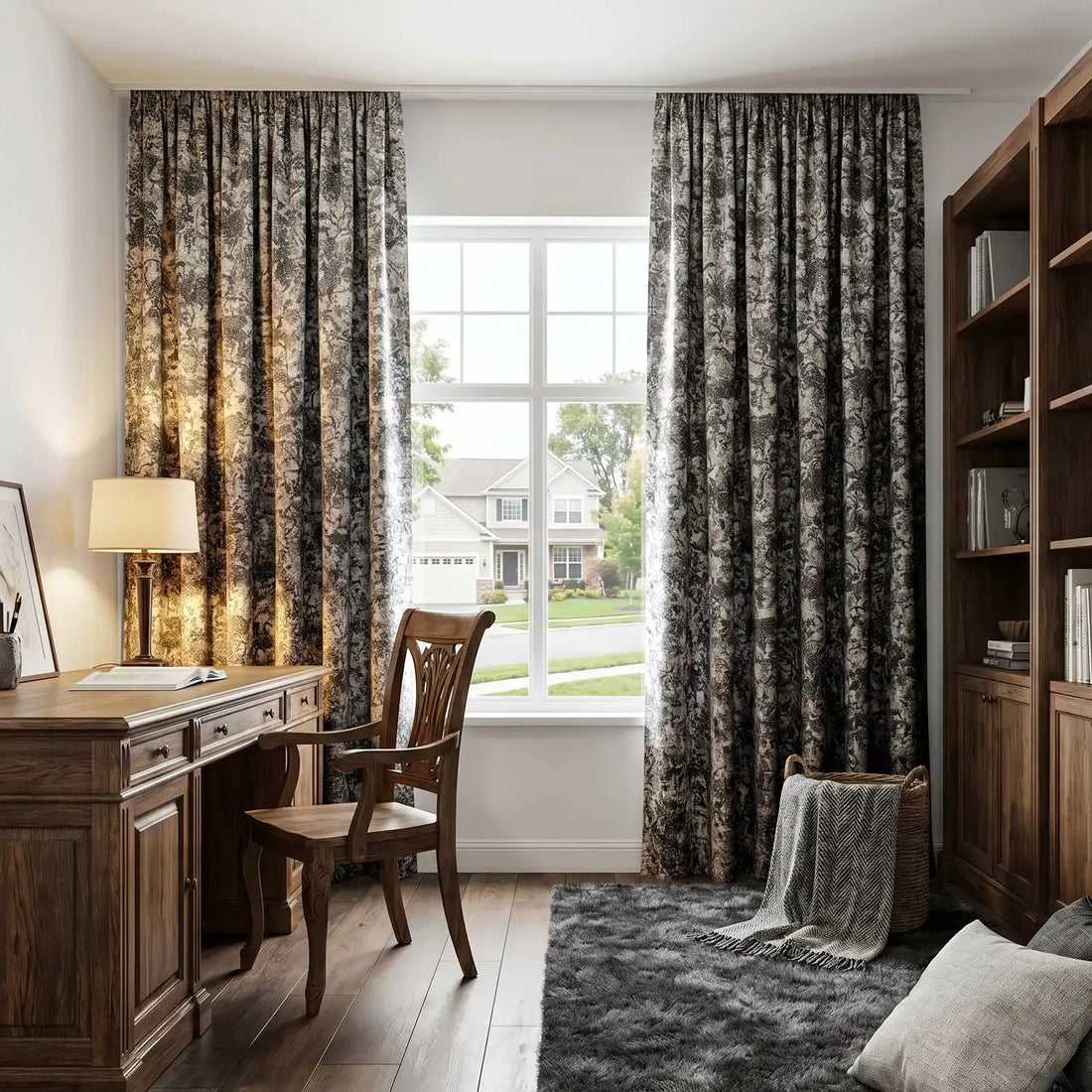 Winslow Floral Jacquard  Curtains