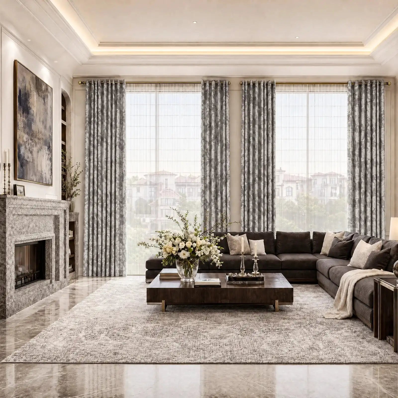 Winslow Floral Jacquard  Curtains