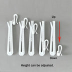 Zoe curtain hooks Height can be adjusted.
