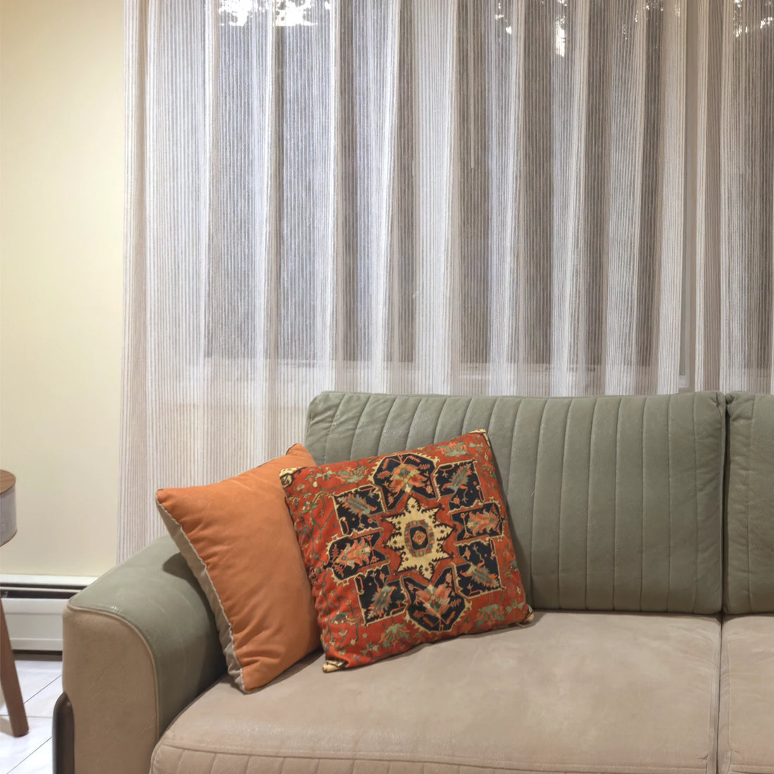 Blair Striped Semi Sheer Curtains