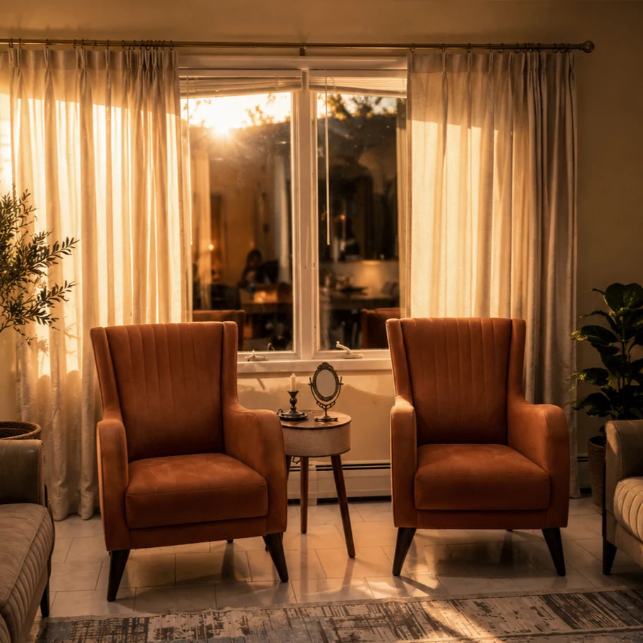Luke Jacquard Textured Curtains