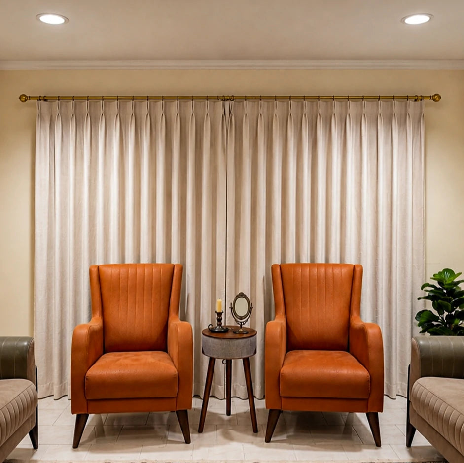 Luke Jacquard Textured Curtains