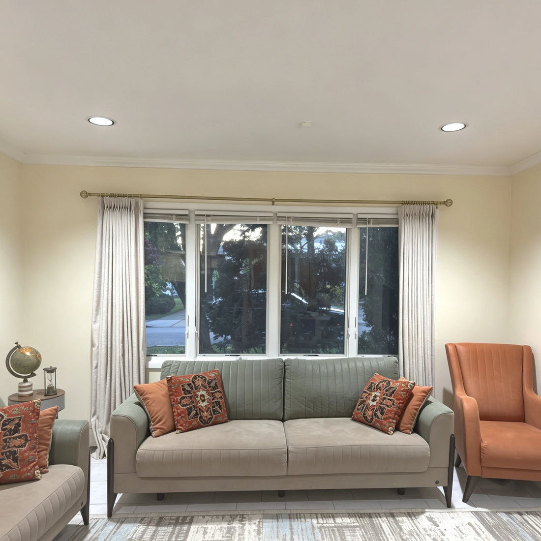 Luke Jacquard Textured Curtains