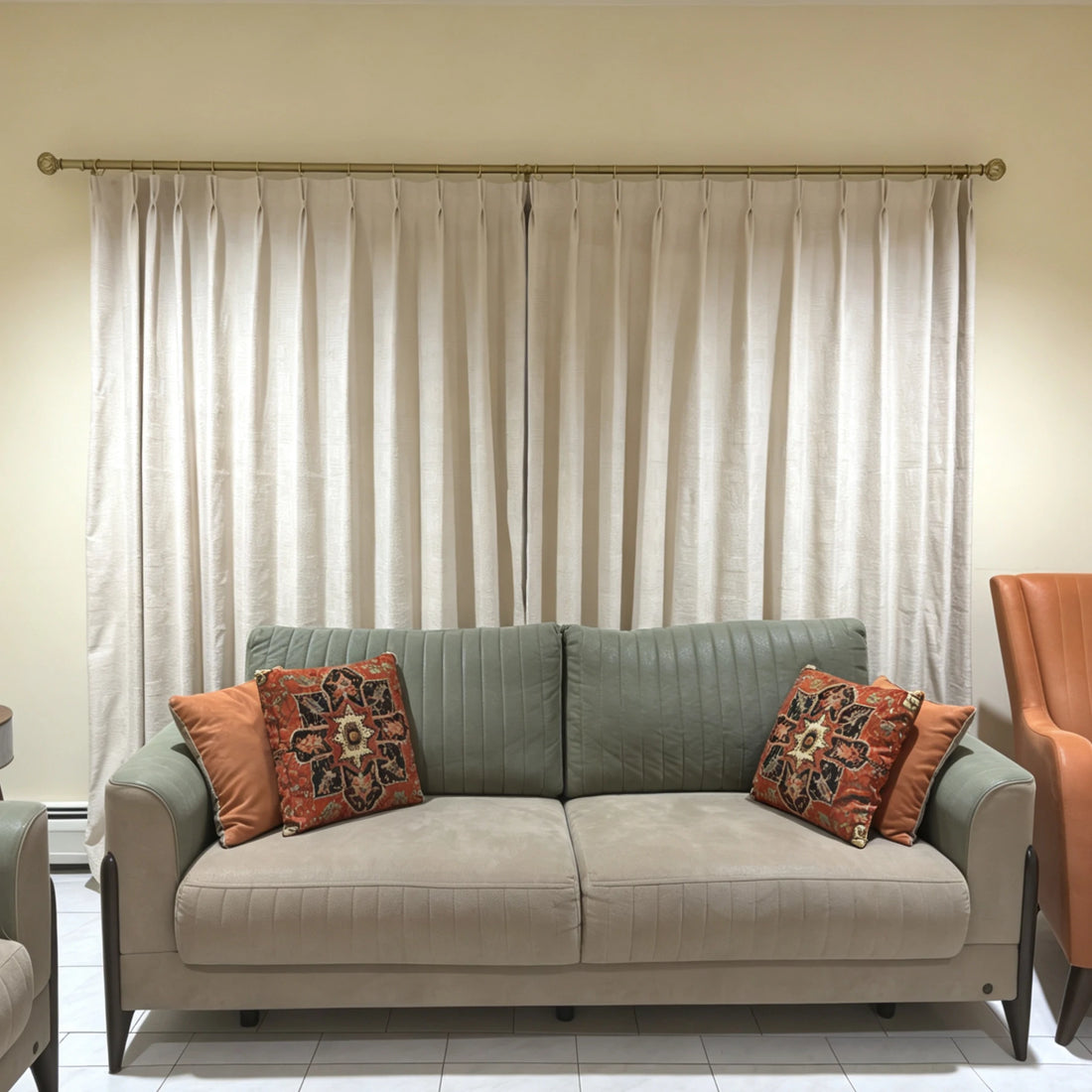 Luke Jacquard Textured Curtains